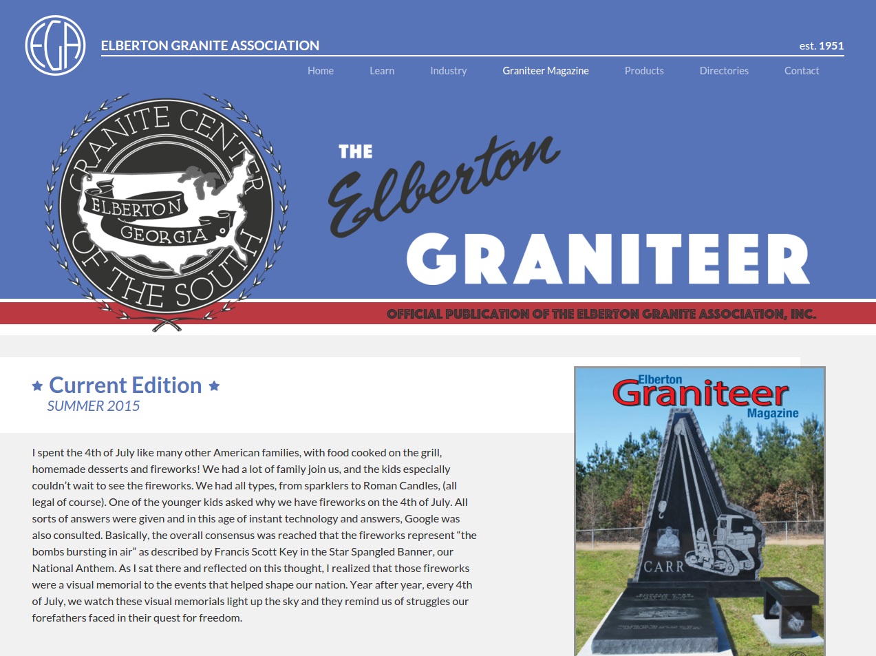 Elberton Granite Association (EGA) Black Box Operations